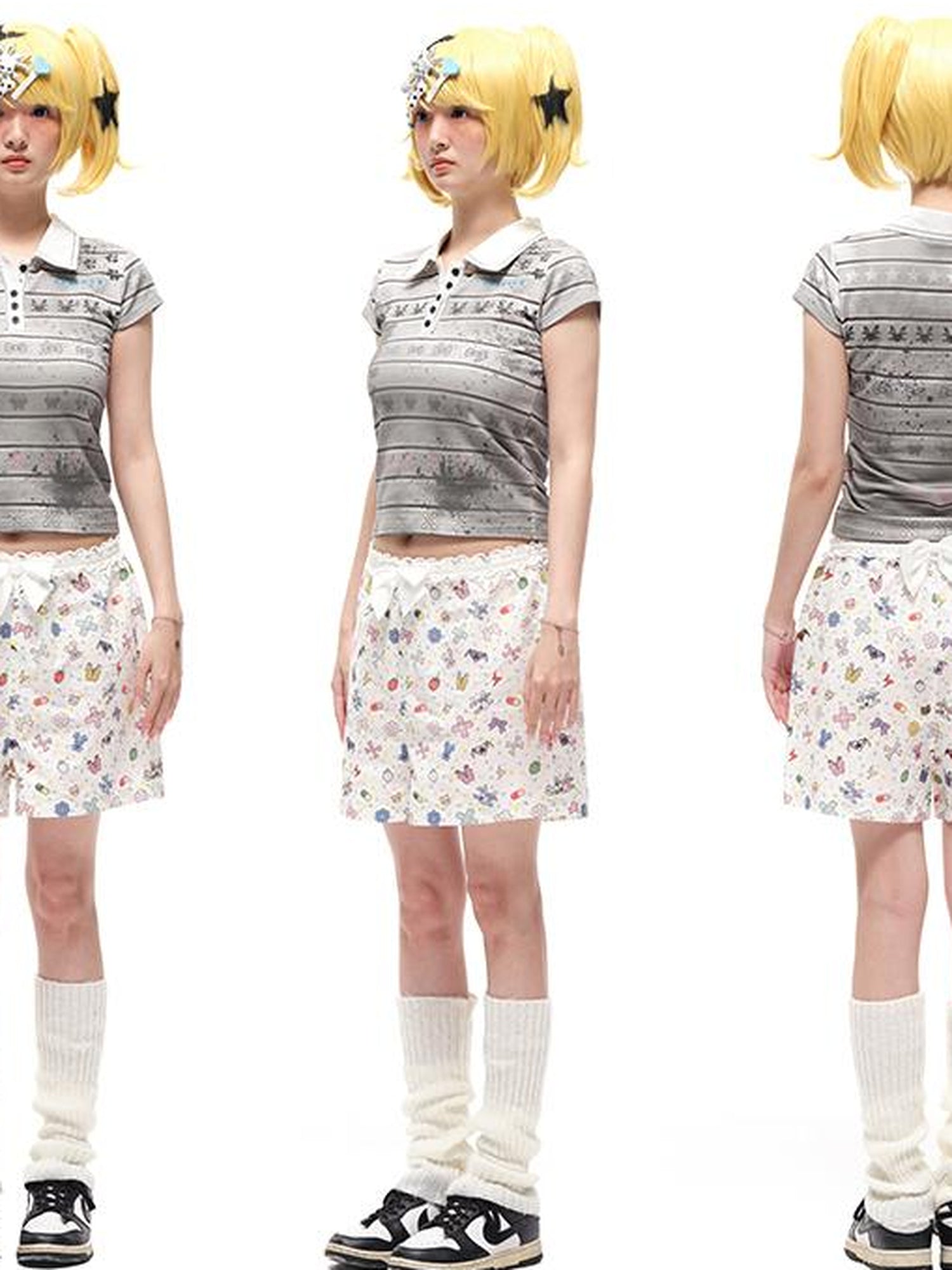 CFIERCE Cfierce Sticker Print Shorts