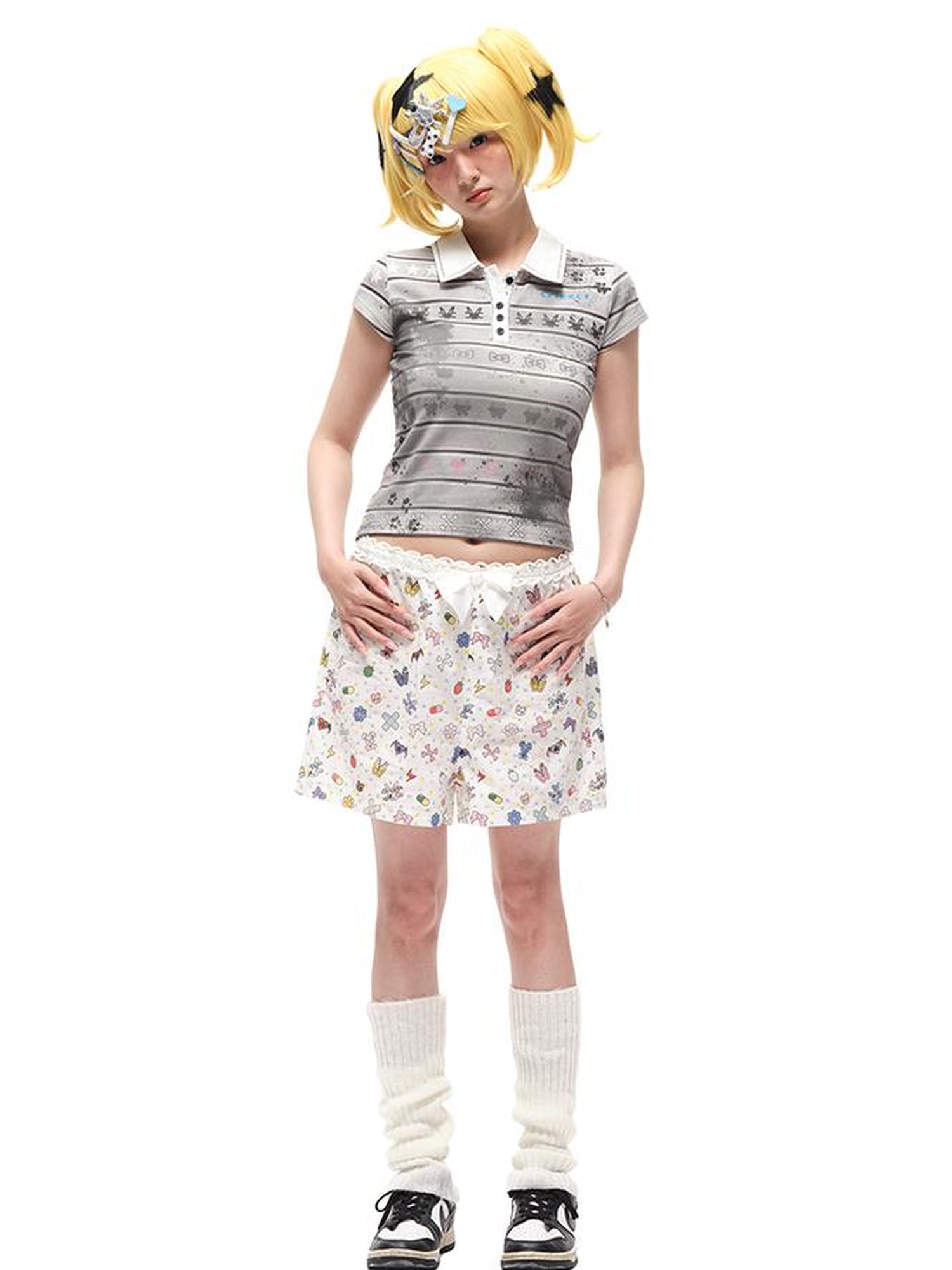 CFIERCE Cfierce Sticker Print Shorts