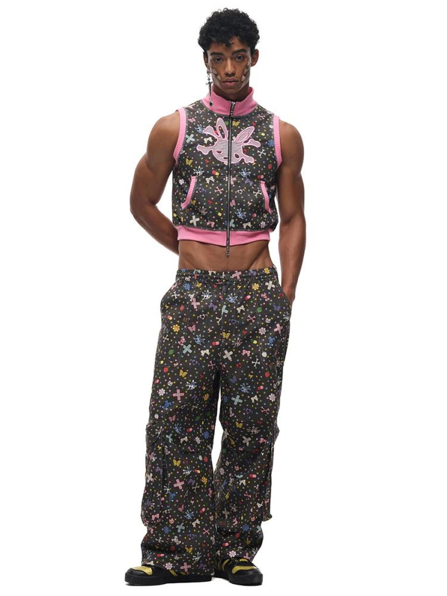 CFIERCE Cotton Print Sleeveless Vest