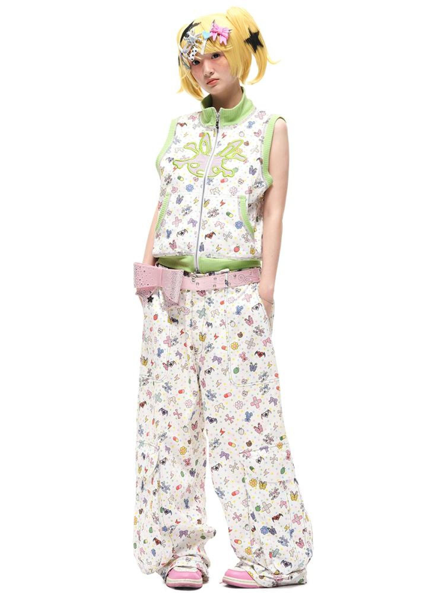 CFIERCE Cotton Print Sleeveless Vest