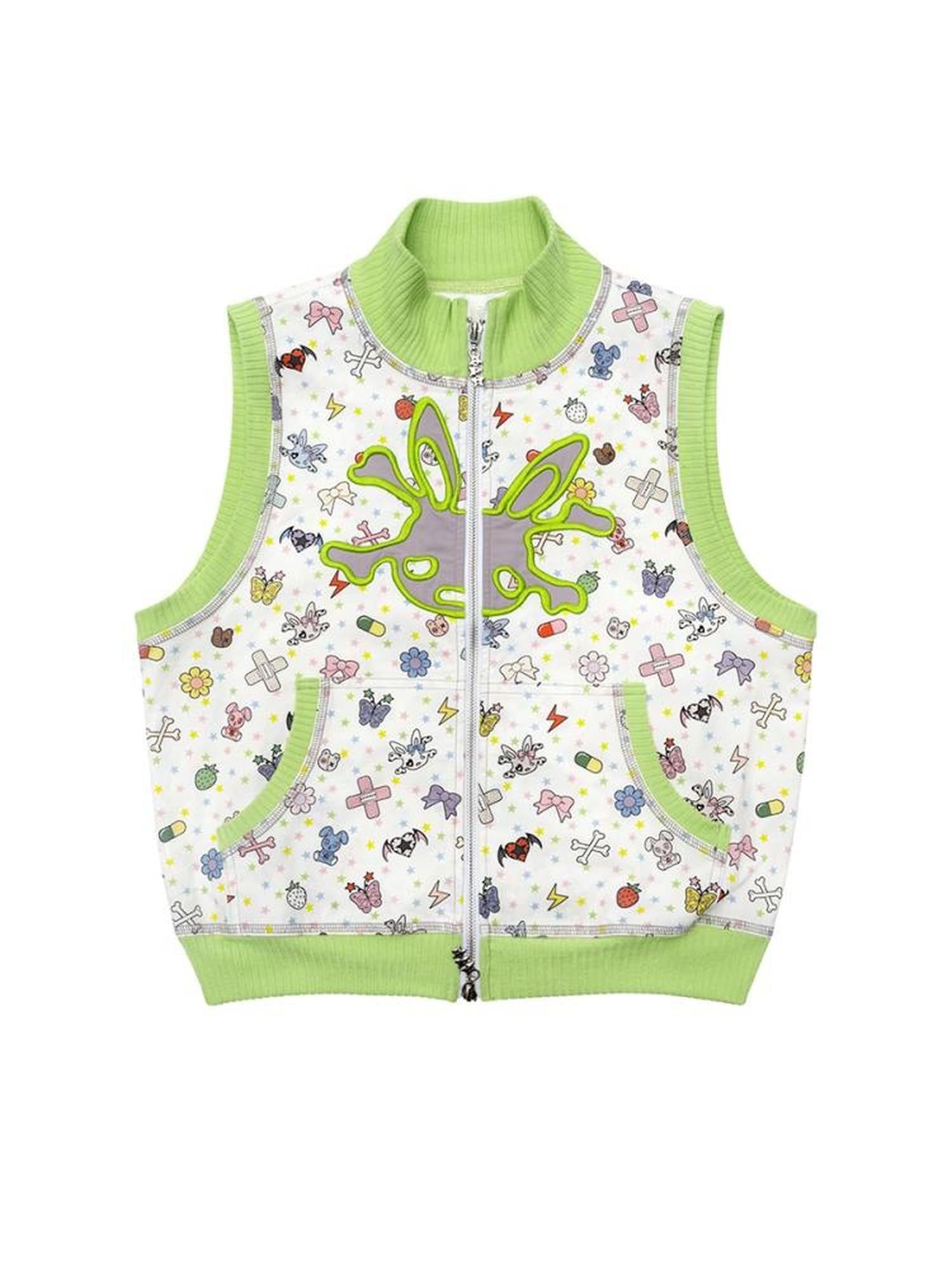 CFIERCE Cotton Print Sleeveless Vest