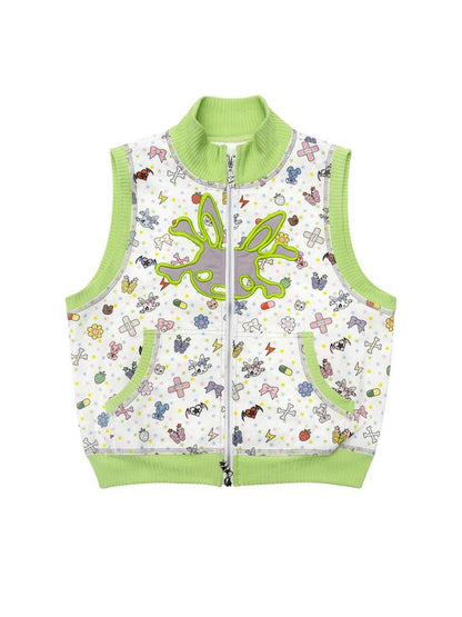 CFIERCE Cotton Print Sleeveless Vest