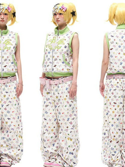 CFIERCE Cotton Print Sleeveless Vest