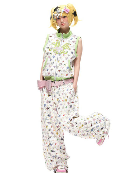 CFIERCE Cotton Print Sleeveless Vest
