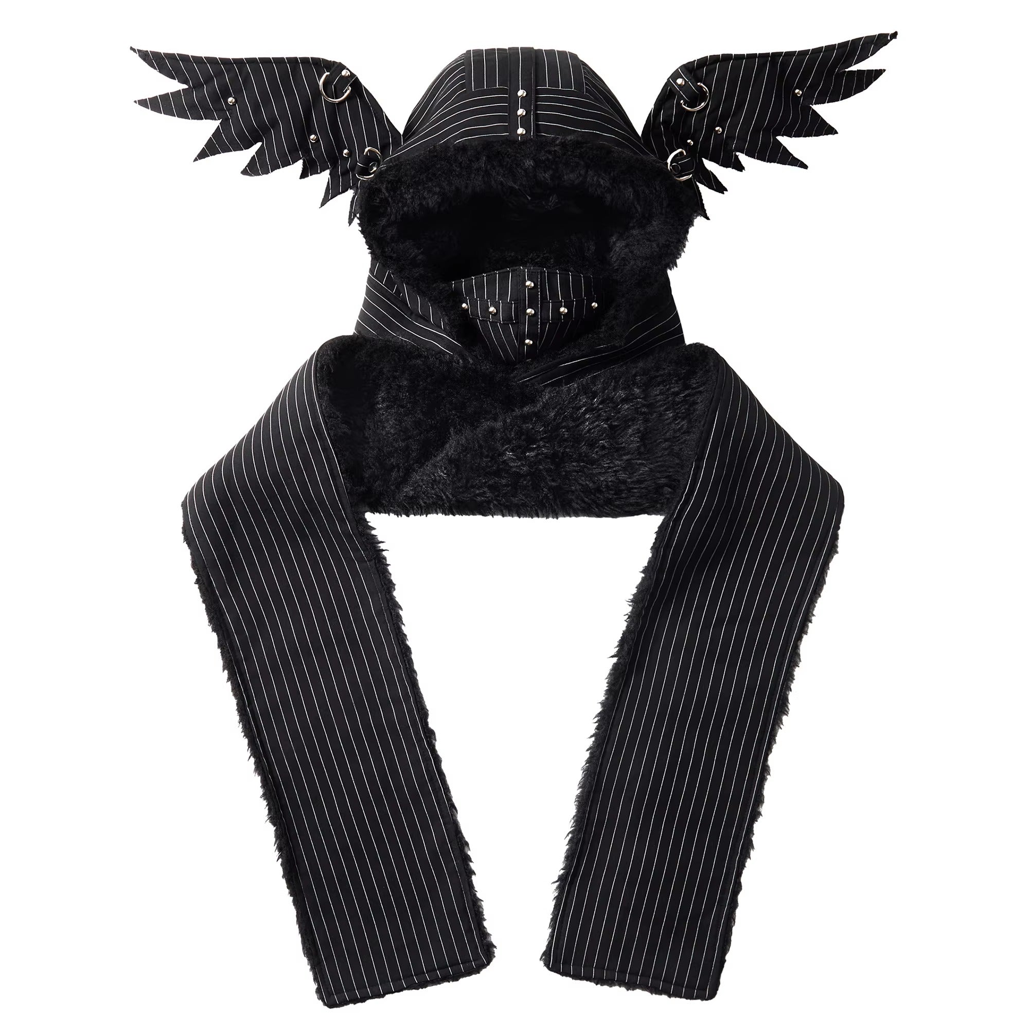 CFIERCE_Cozy_Warm_Korean_Style_Rectangular_Polyester_Unisex_Geometric_Black_White_Scarf_MISSTT