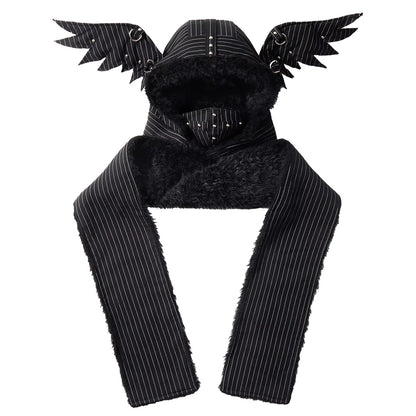 CFIERCE_Cozy_Warm_Korean_Style_Rectangular_Polyester_Unisex_Geometric_Black_White_Scarf_MISSTT