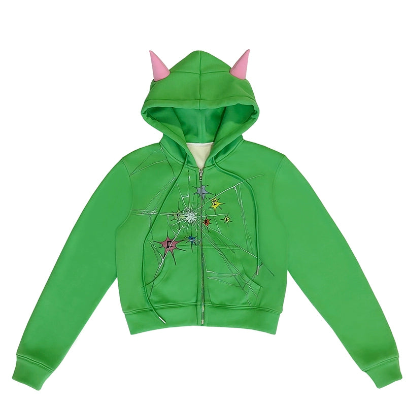 CFIERCE_Cracked_Print_Sharp_Angle_Cropped_Hooded_Jacket_MISSTT