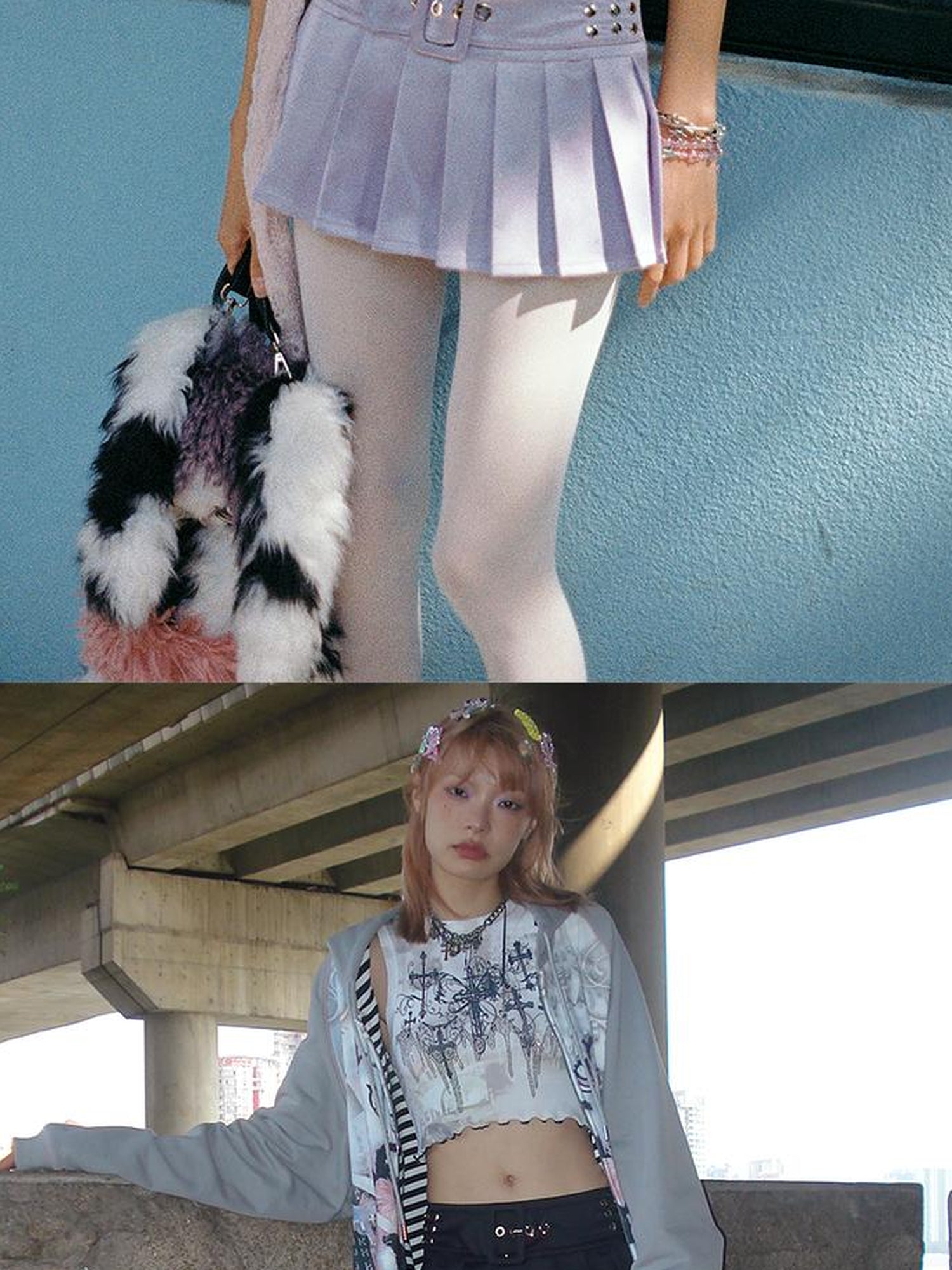 CFIERCE Cross Crystal Print Vest