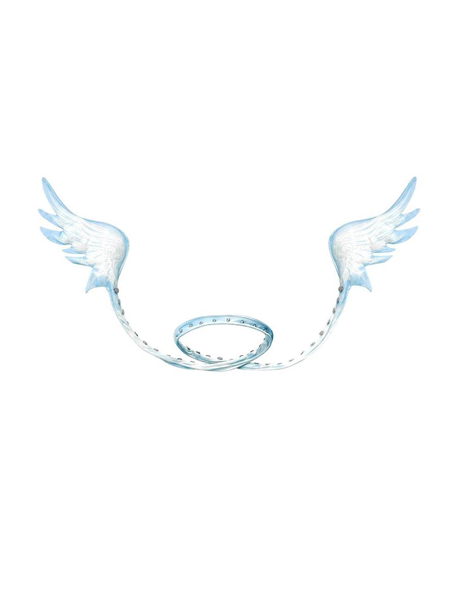 CFIERCE Crystal Angel Wing Collar Necklace