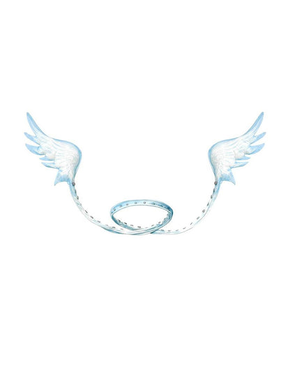 CFIERCE Crystal Angel Wing Collar Necklace