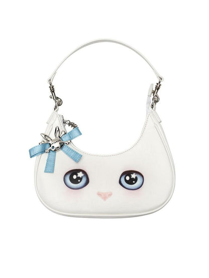 CFIERCE Cute Cat Head Crescent Cartoon Sweet Cool Women&