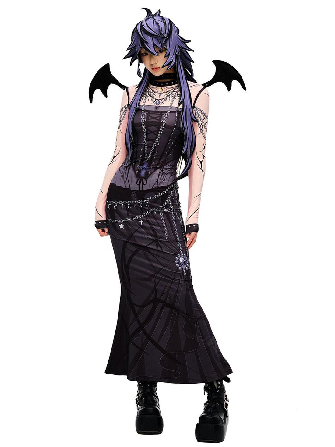 CFIERCE Demon Wing Collar Choker Necklace