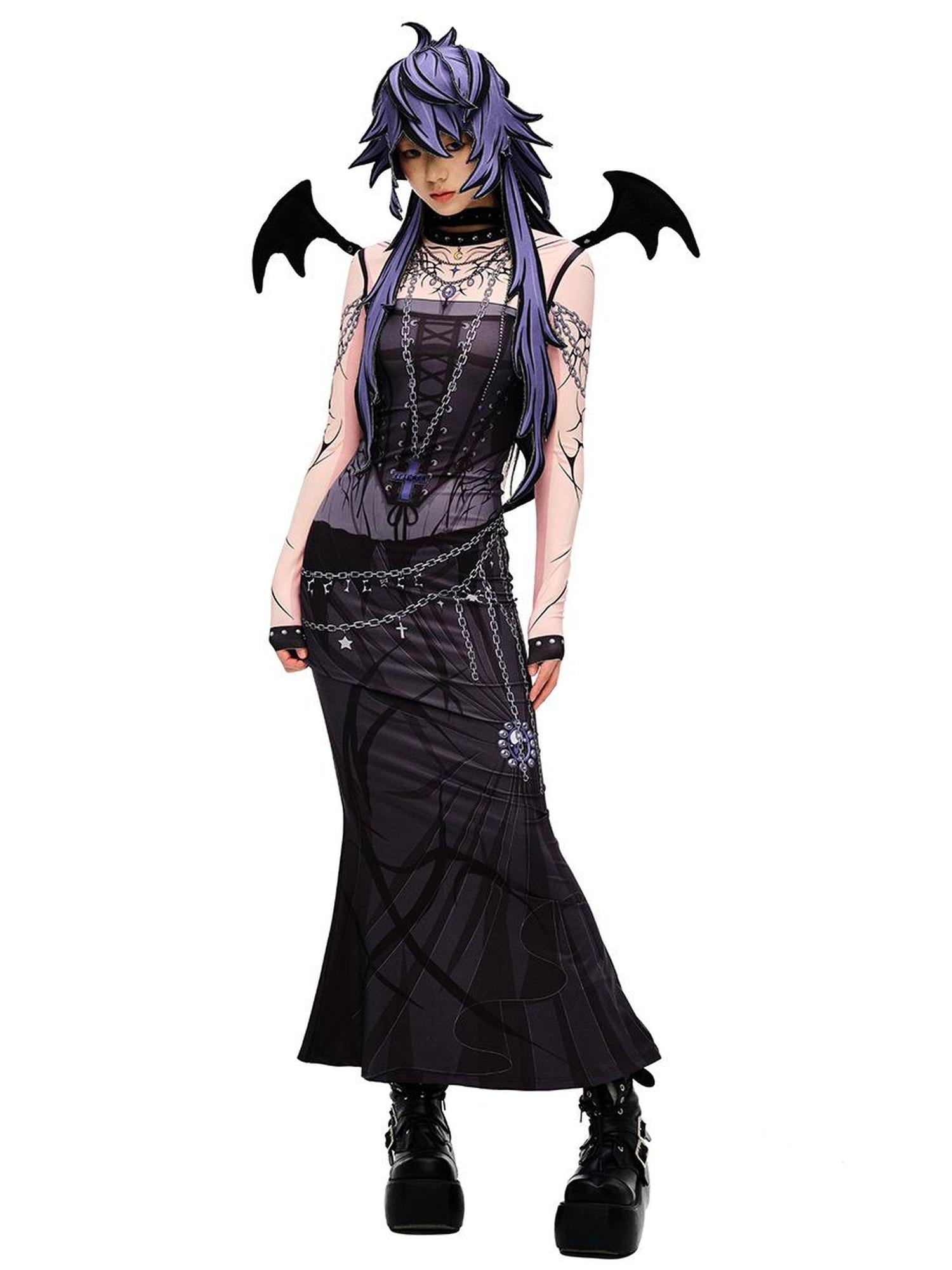 CFIERCE Demon Wing Collar Choker Necklace
