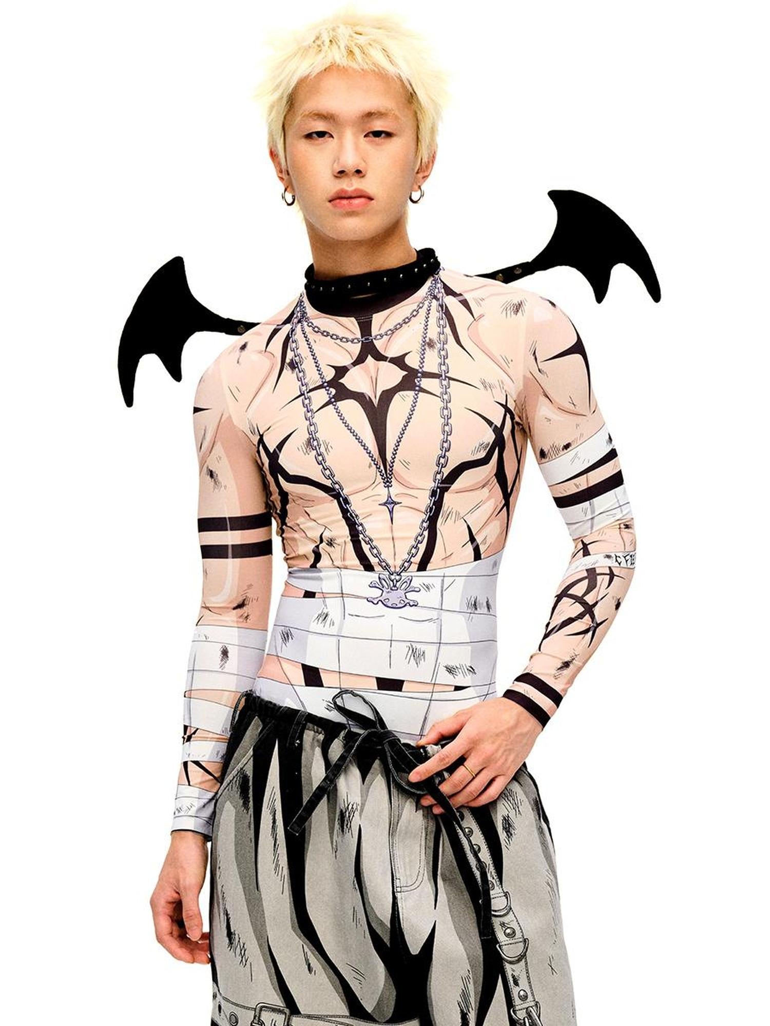CFIERCE Demon Wing Collar Choker Necklace
