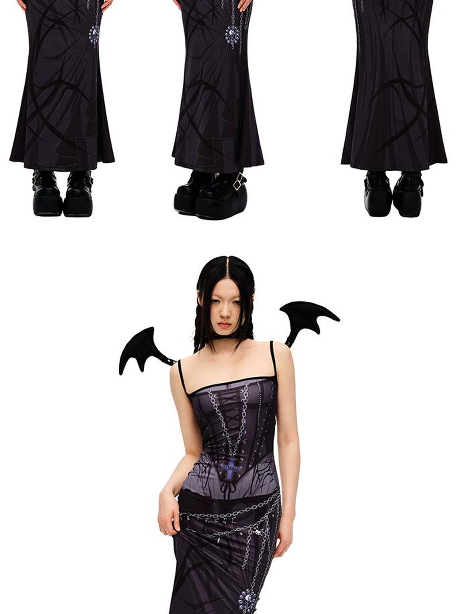 CFIERCE Demon Wing Collar Choker Necklace