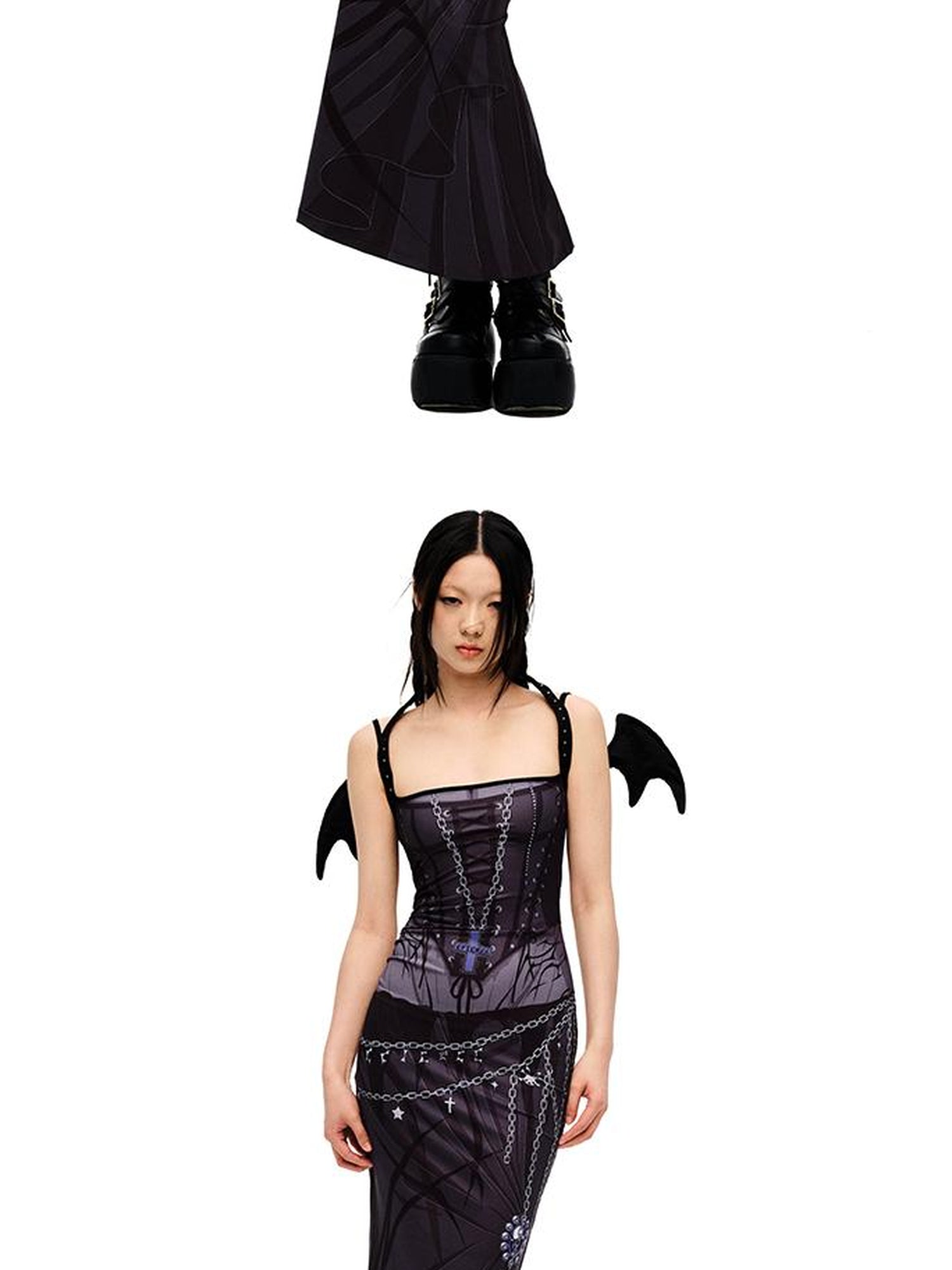 CFIERCE Demon Wing Collar Choker Necklace