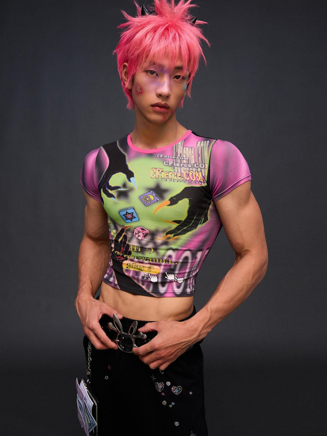 CFIERCE Devil Game Character Print Sexy Slim Women&