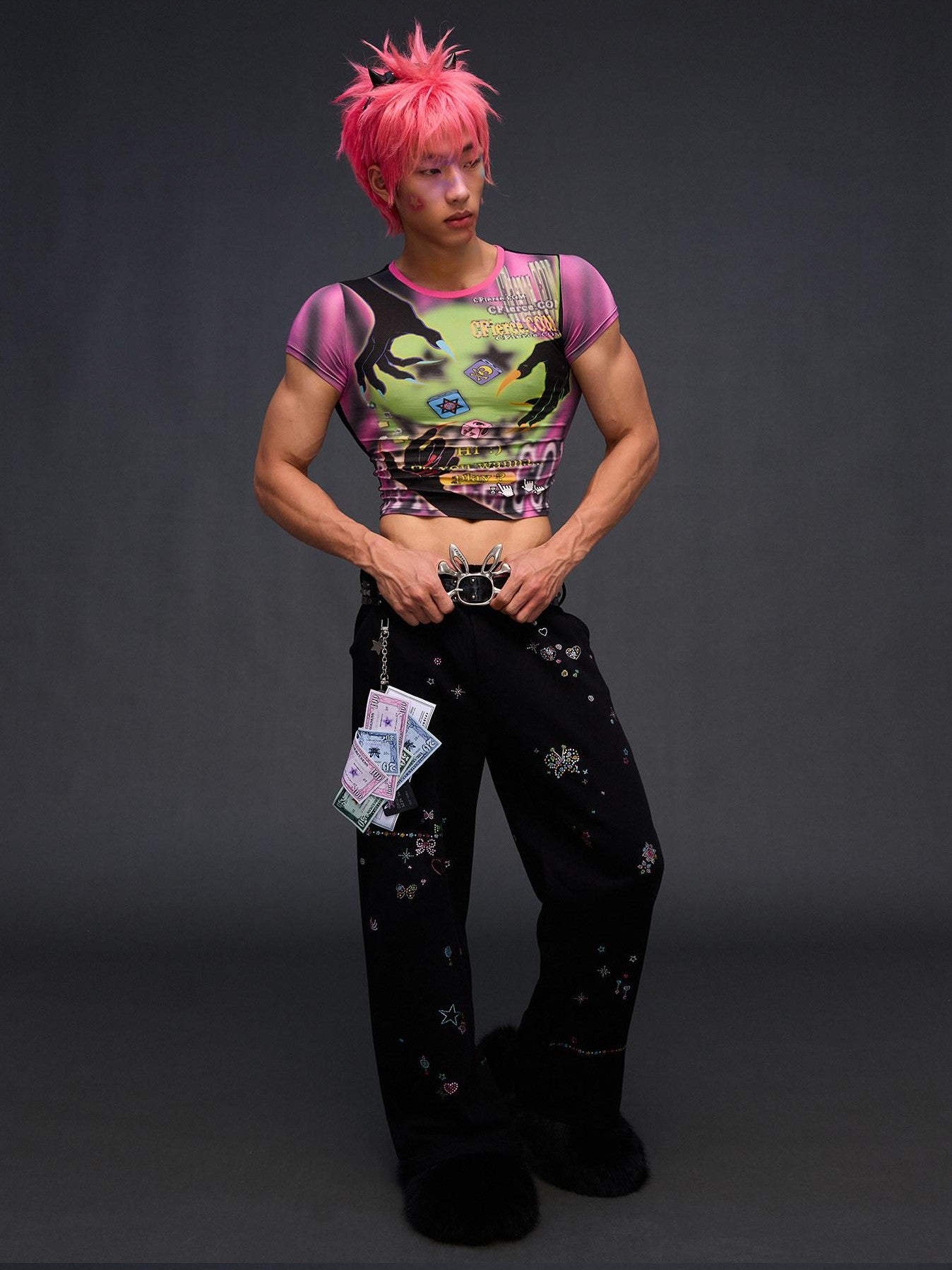 CFIERCE Devil Game Character Print Sexy Slim Women&