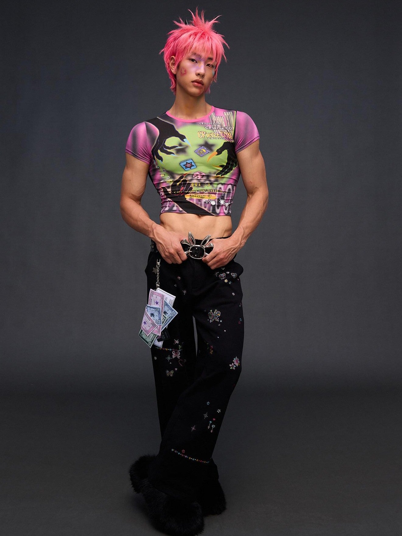 CFIERCE Devil Game Character Print Sexy Slim Women&