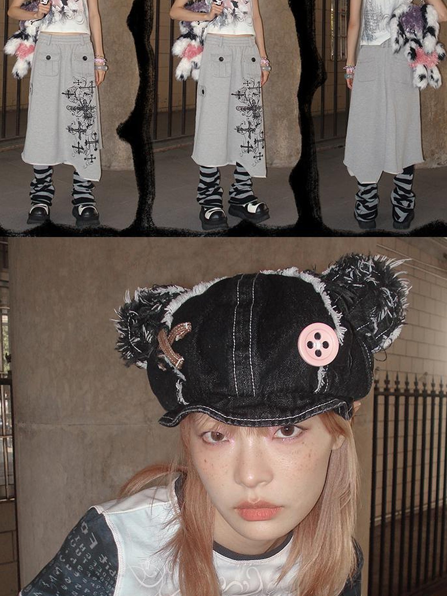 CFIERCE Discarded Bear Cowboy Hat In Black