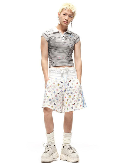 CFIERCE Distressed Vintage Polo Shirt