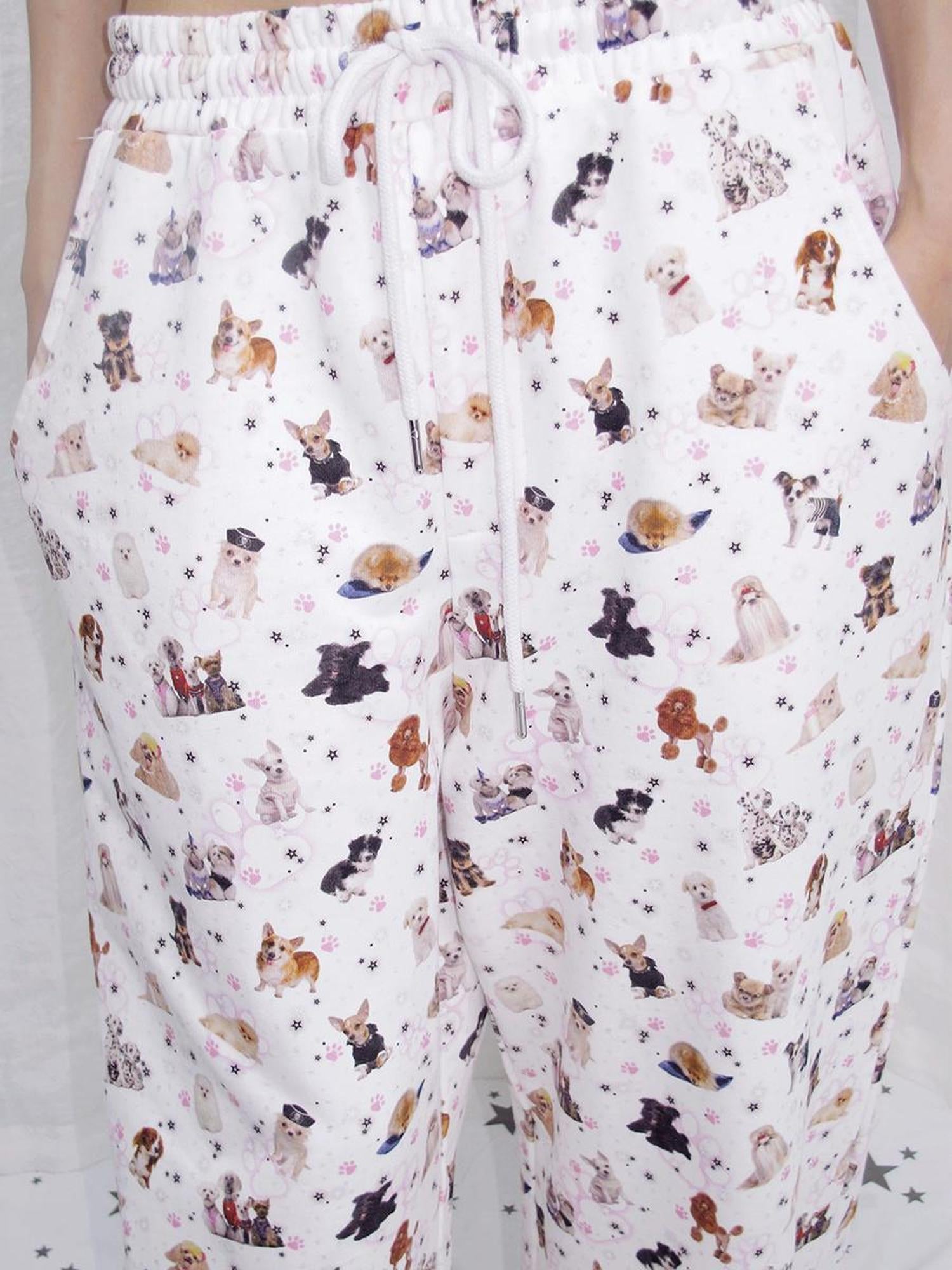 CFIERCE Dog Print Sweatpants With Size Chart And Care Guide