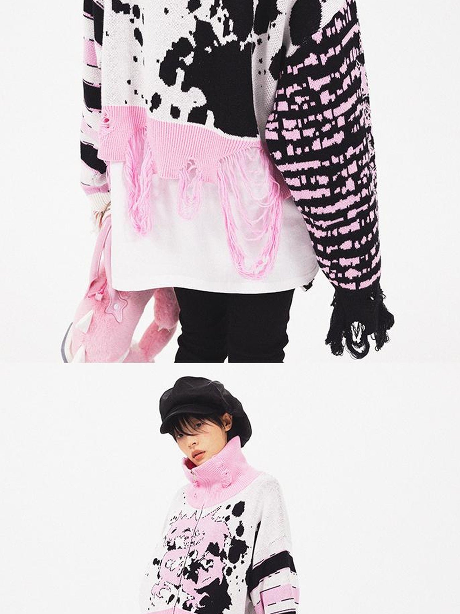 CFIERCE Dragon Knit Cardigan Year Of The Dragon Limited Edition V-Neck T-Shirt Long-Sleeve