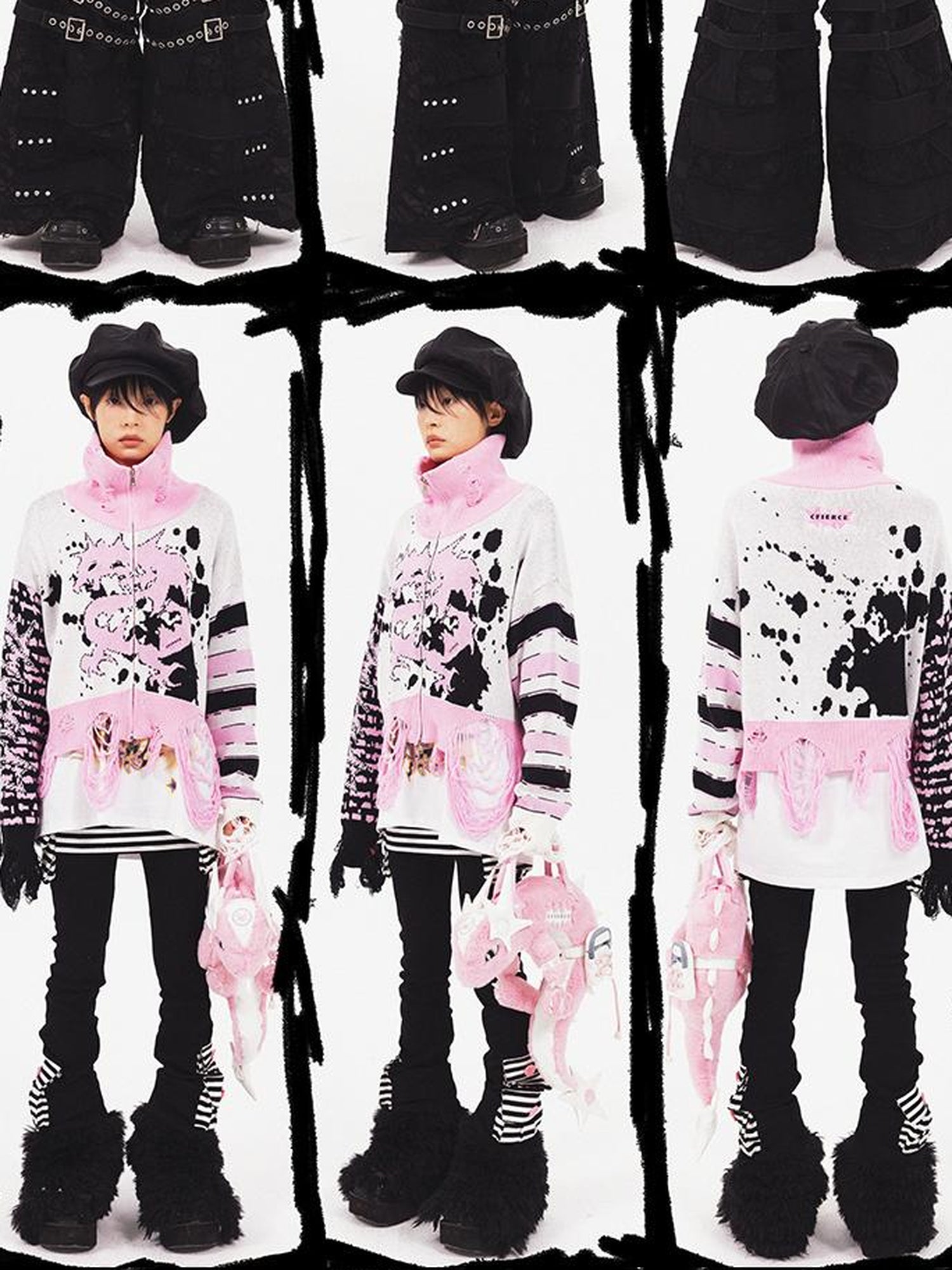 CFIERCE Dragon Knit Cardigan Year Of The Dragon Limited Edition V-Neck T-Shirt Long-Sleeve