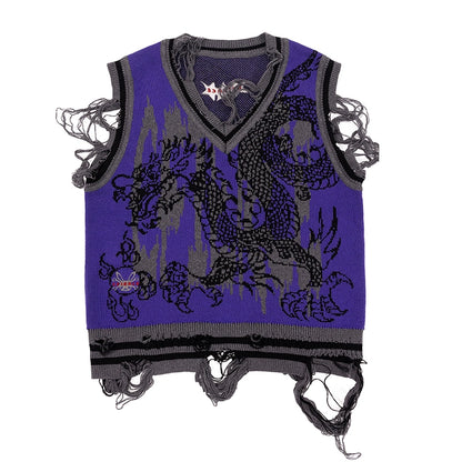 CFIERCE_Dragon_Knit_Vest_Year_Of_The_Dragon_Limited_Edition_V_Neck_T_Shirt_Long_Sleeve_MISSTT