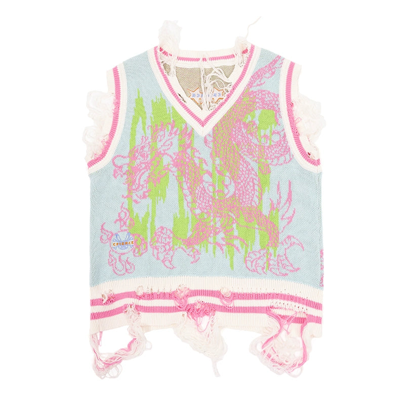 CFIERCE_Dragon_Knit_Vest_Year_Of_The_Dragon_Limited_Edition_V_Neck_T_Shirt_Long_Sleeve_MISSTT
