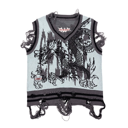 CFIERCE_Dragon_Knit_Vest_Year_Of_The_Dragon_Limited_Edition_V_Neck_T_Shirt_Long_Sleeve_MISSTT