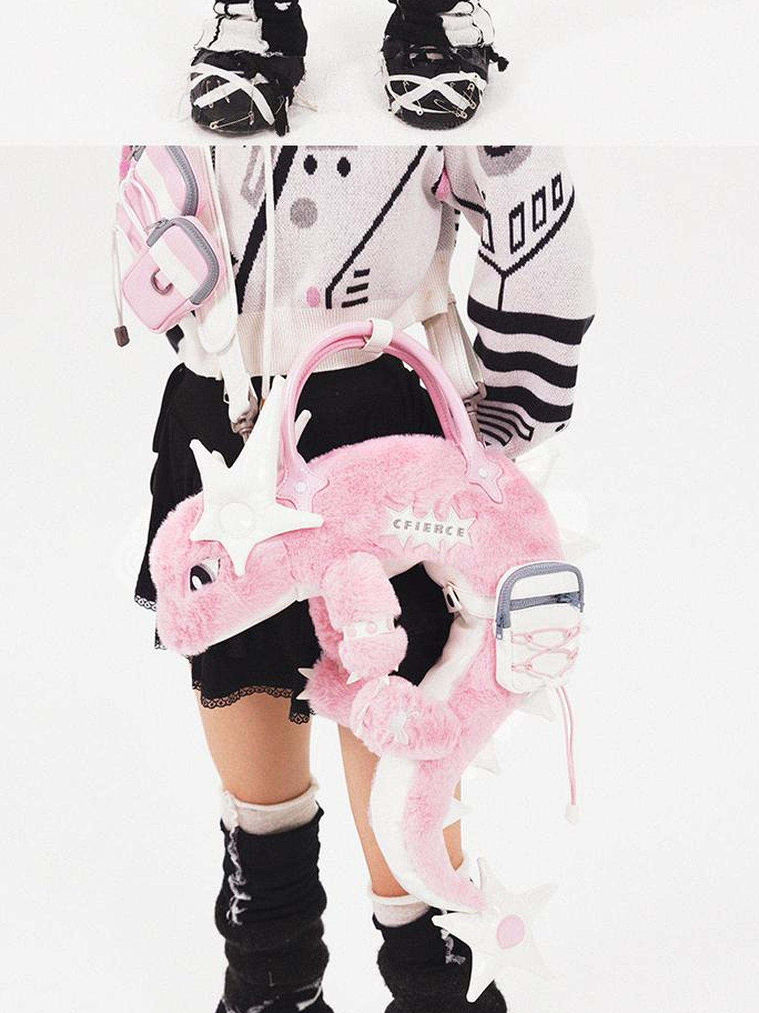 CFIERCE Dragon Scale Glossy Crossbody Bag