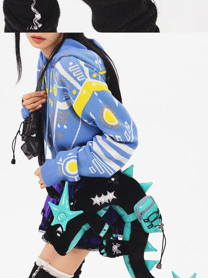 CFIERCE Dragon Scale Glossy Crossbody Bag