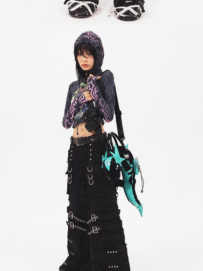 CFIERCE Dragon Scale Glossy Crossbody Bag