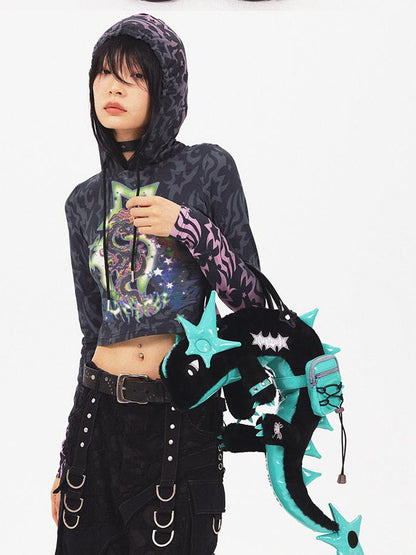 CFIERCE Dragon Scale Glossy Crossbody Bag