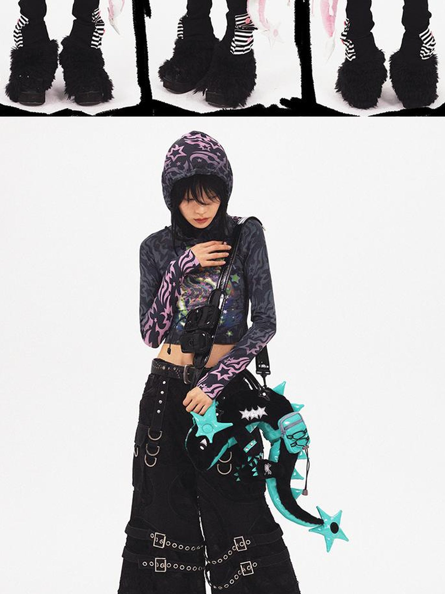 CFIERCE Dragon Scale Glossy Crossbody Bag