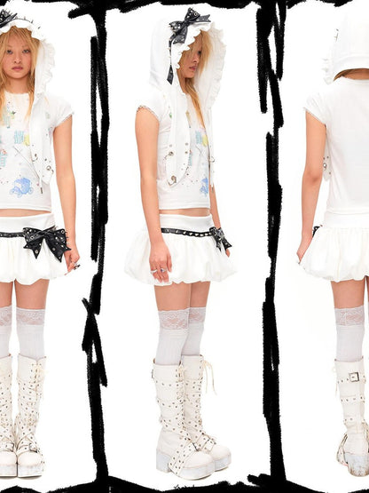 CFIERCE Dream Text Print Lace Trim Women&