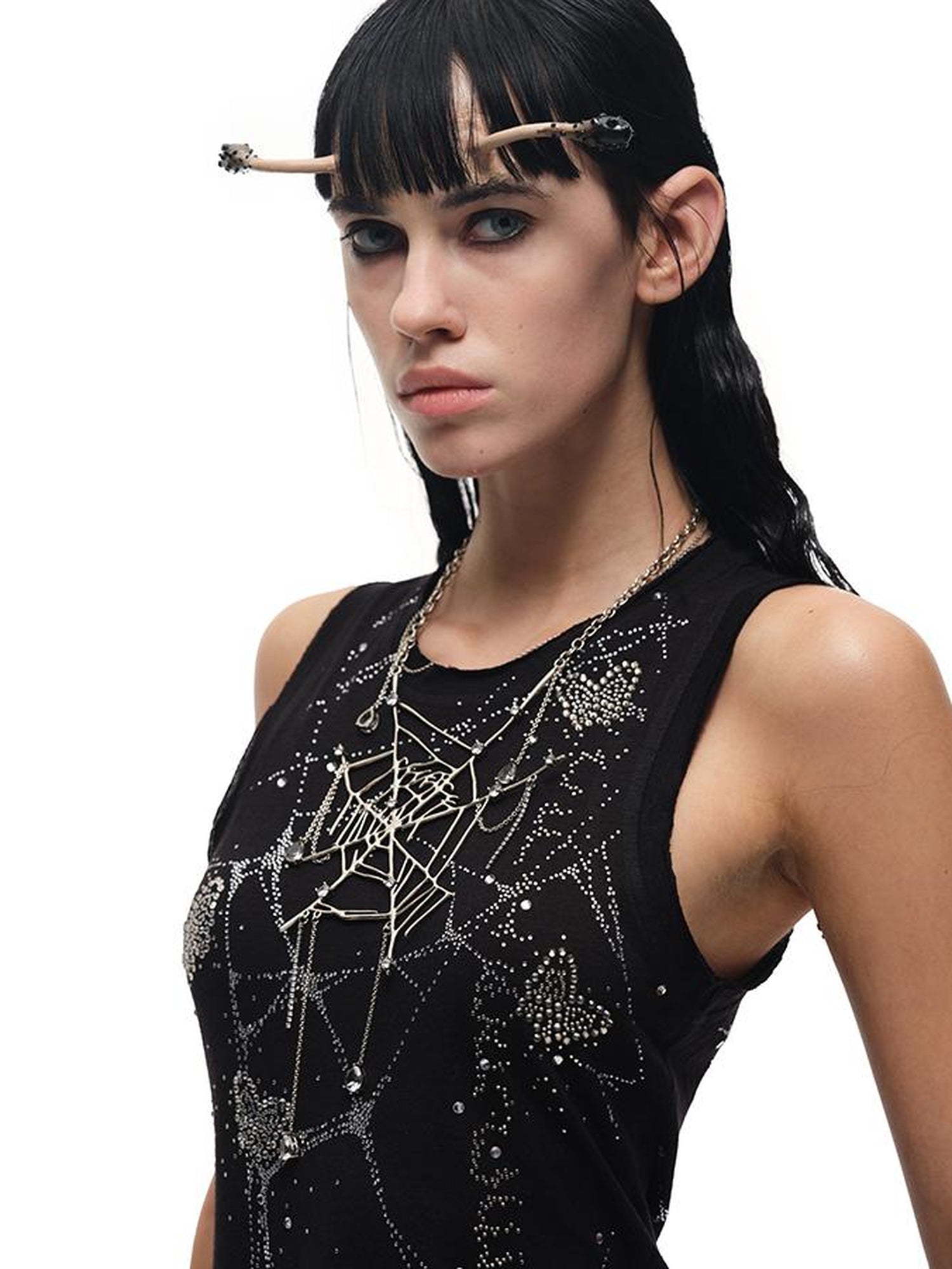 CFIERCE Drip Spiderweb Pendant Necklace