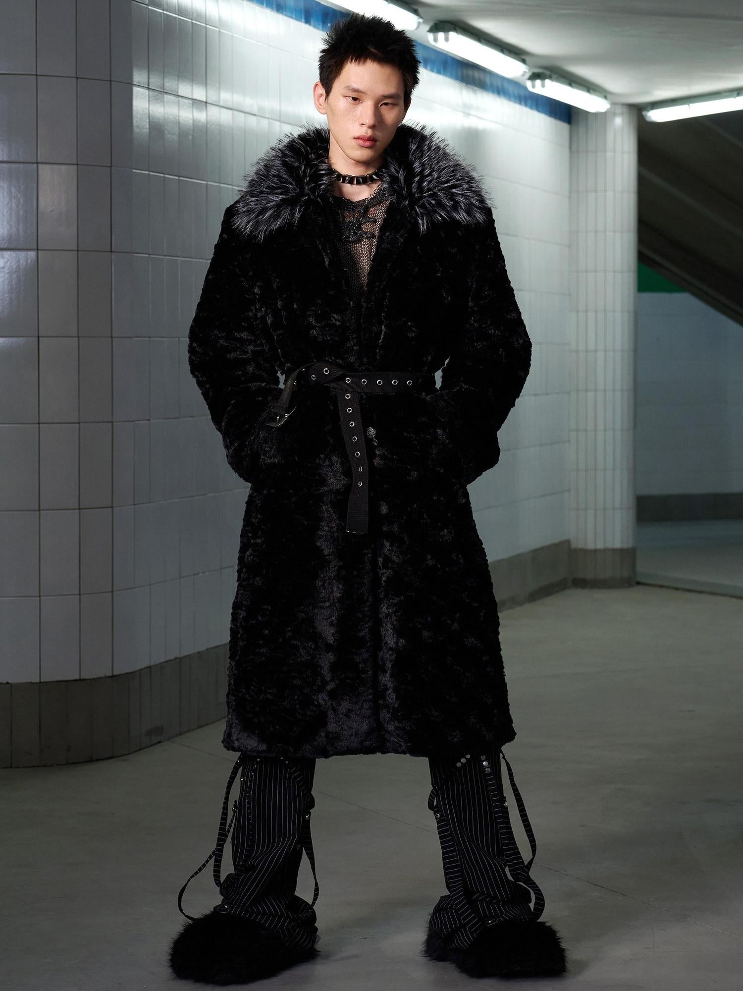 CFIERCE Durable Polyester Tailored Black Minimalist Everyday Outerwear Coat
