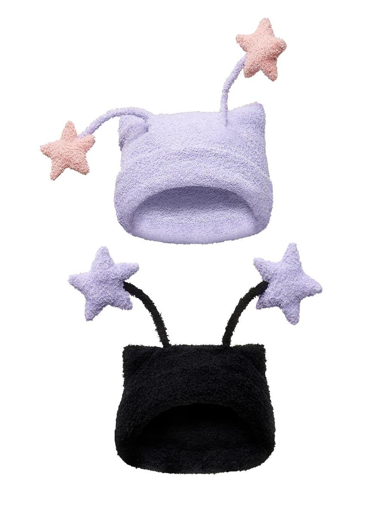 CFIERCE Elf Antenna Star Knit Beanie
