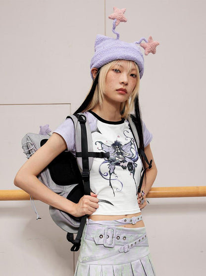 CFIERCE Elf Antenna Star Knit Beanie