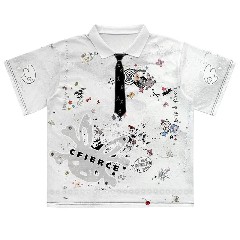CFIERCE_Embroidered_Collar_Polo_Shirt_With_Sticker_Print_MISSTT