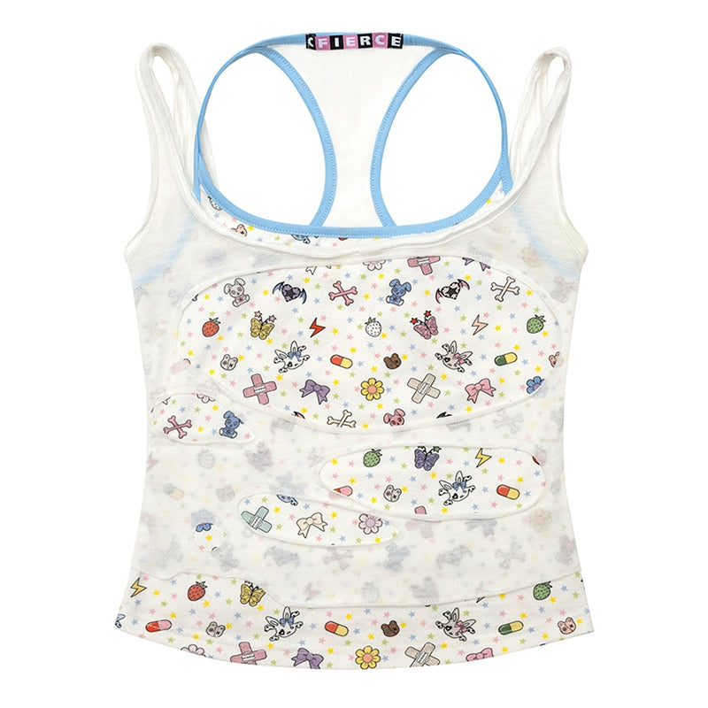 CFIERCE_Faux_Two_Layer_Strap_Top_With_Sticker_Print_MISSTT