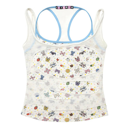 CFIERCE_Faux_Two_Layer_Strap_Top_With_Sticker_Print_MISSTT