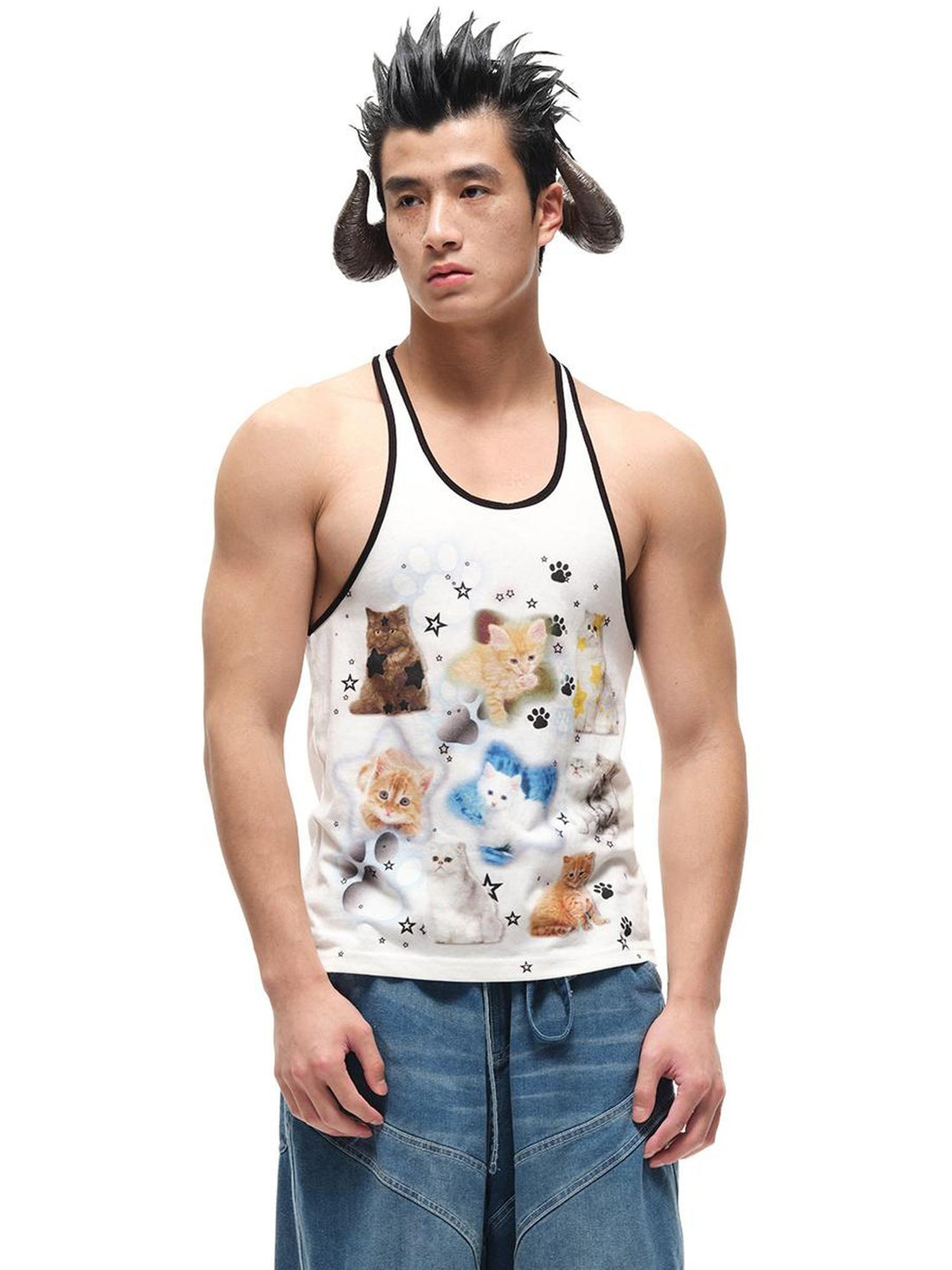 CFIERCE Fierce Cat Print Vest