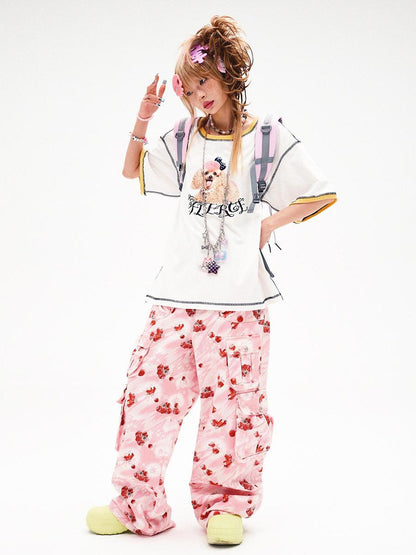 CFIERCE Fierce Poodle Print Loose Fit Tee
