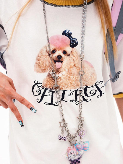 CFIERCE Fierce Poodle Print Loose Fit Tee