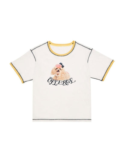 CFIERCE Fierce Poodle Print Loose Fit Tee
