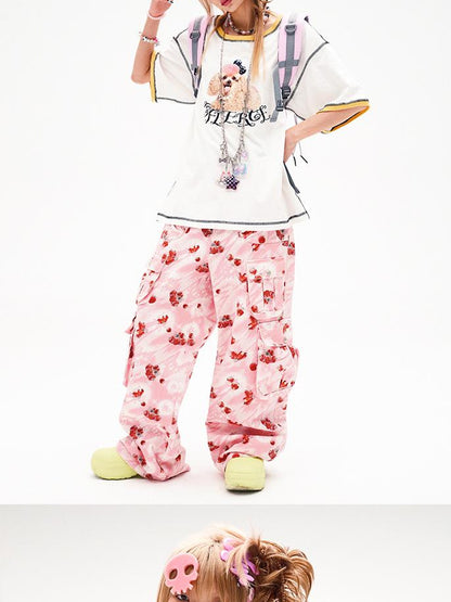 CFIERCE Fierce Poodle Print Loose Fit Tee
