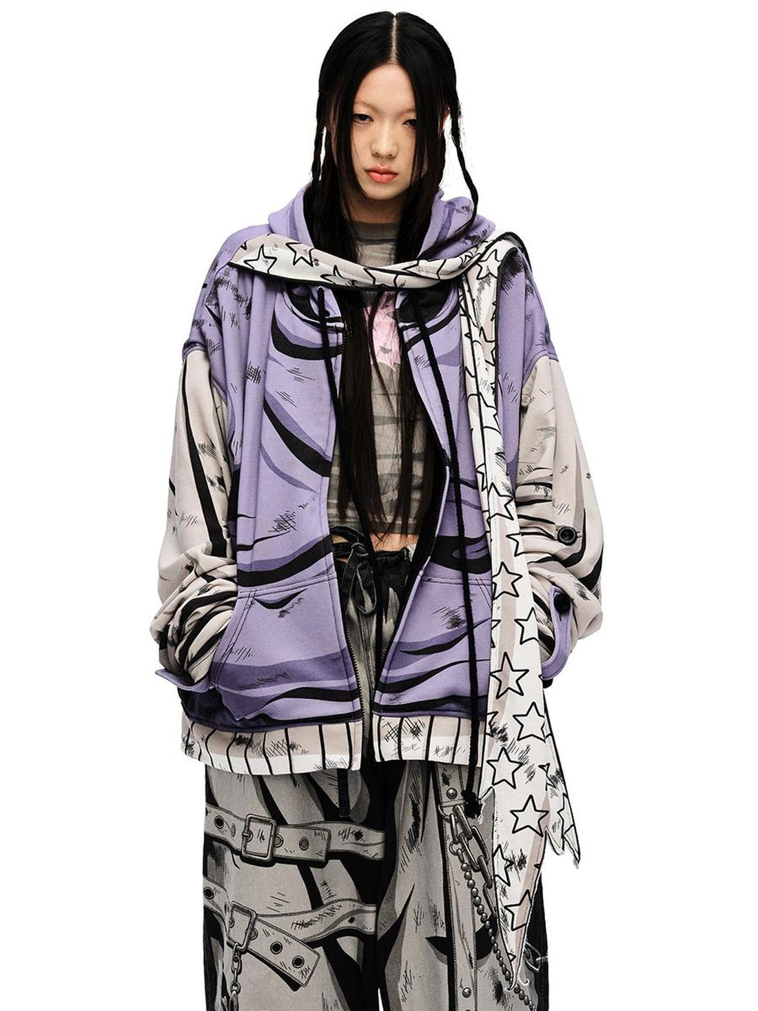 CFIERCE Fierce Purple Print Hoodie